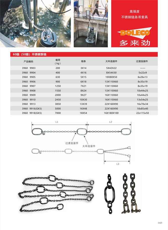 不锈钢链条吊索具及配件